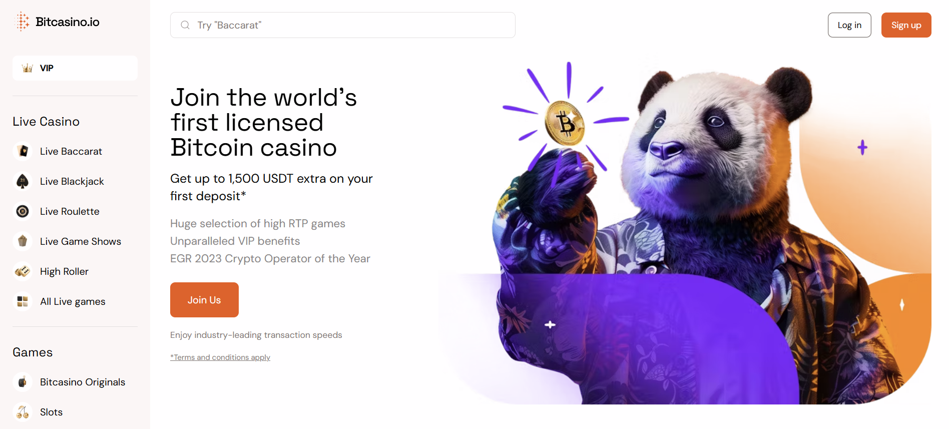 Bitcasino.io Homepage Bitcasino.io Homepage