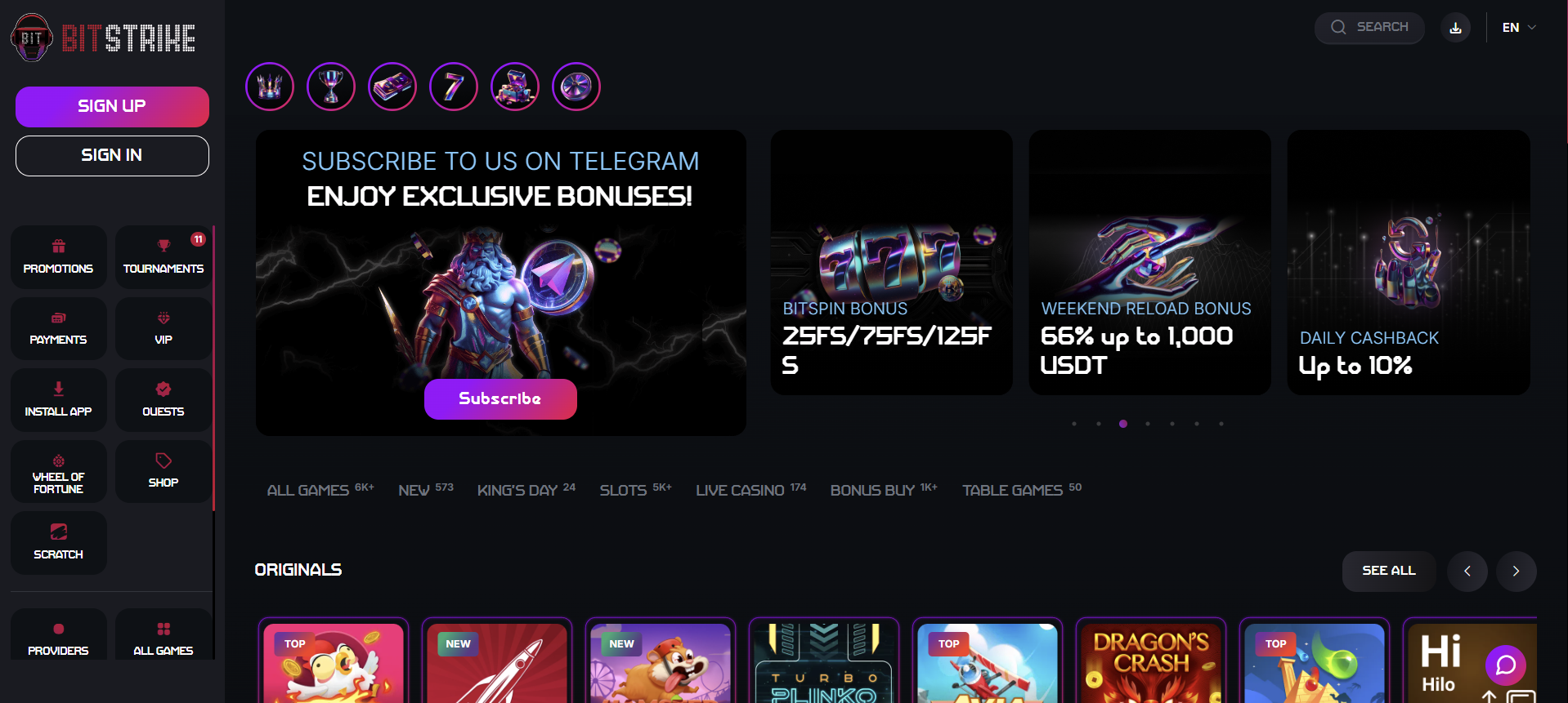 Bitstrike Landing Page Bitstrike Landing Page