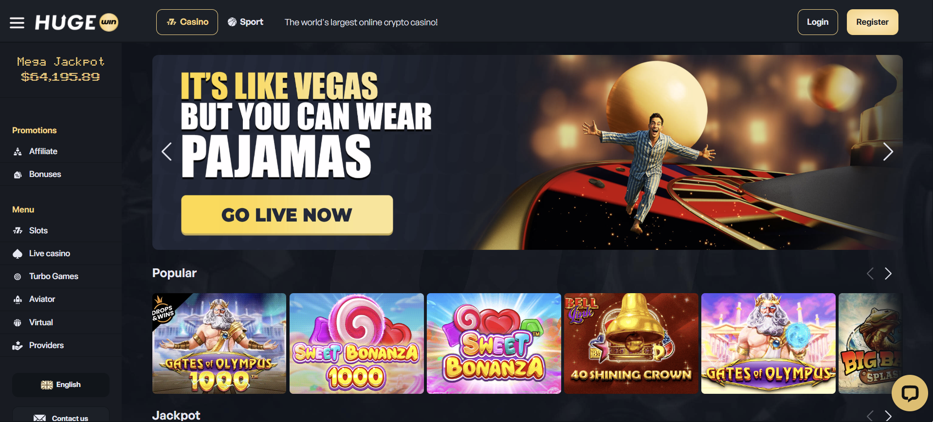HugeWin Casino Page HugeWin Casino Page