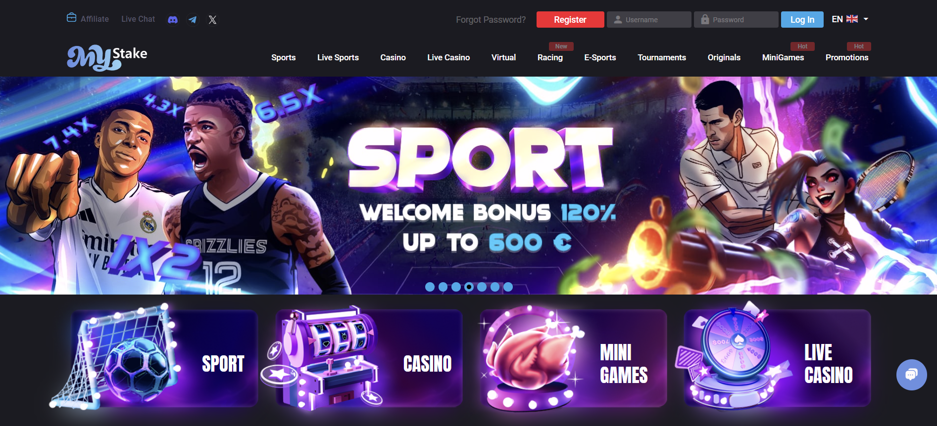 MyStake Casino Homepage MyStake Casino Homepage