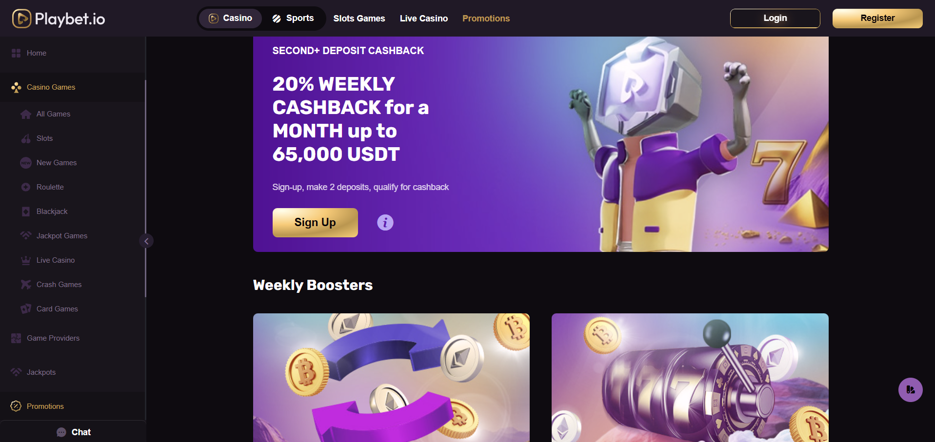 PlayBet Weekly Cashback Page PlayBet Weekly Cashback Page