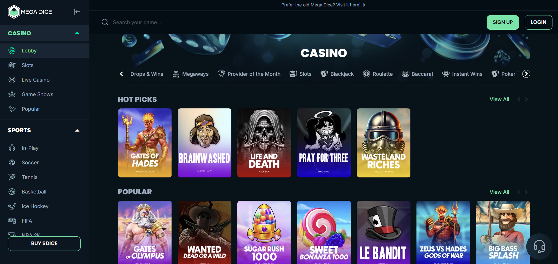 Mega Dice Casino Page Mega Dice Casino Page
