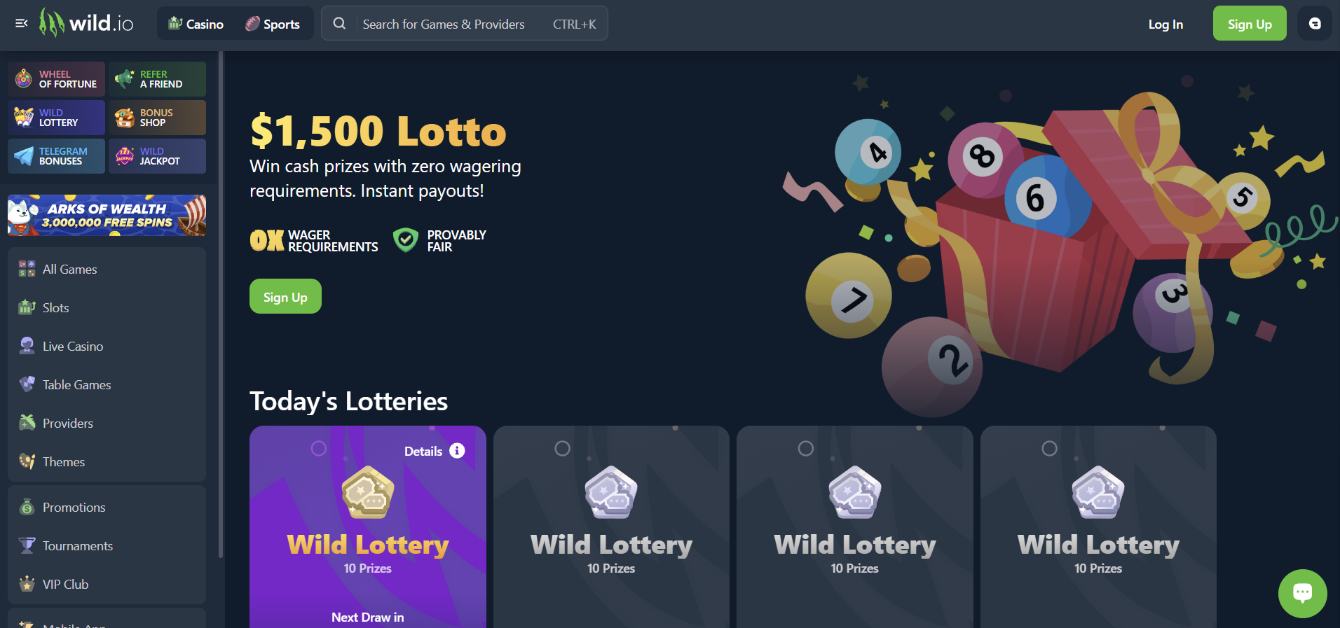 Wild.io Homepage Wild.io Homepage