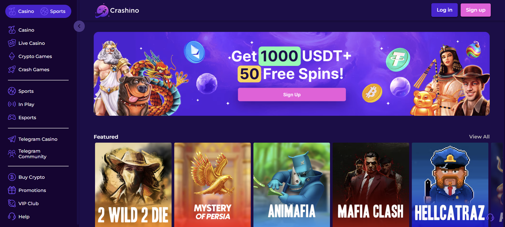 Crashino Homepage
