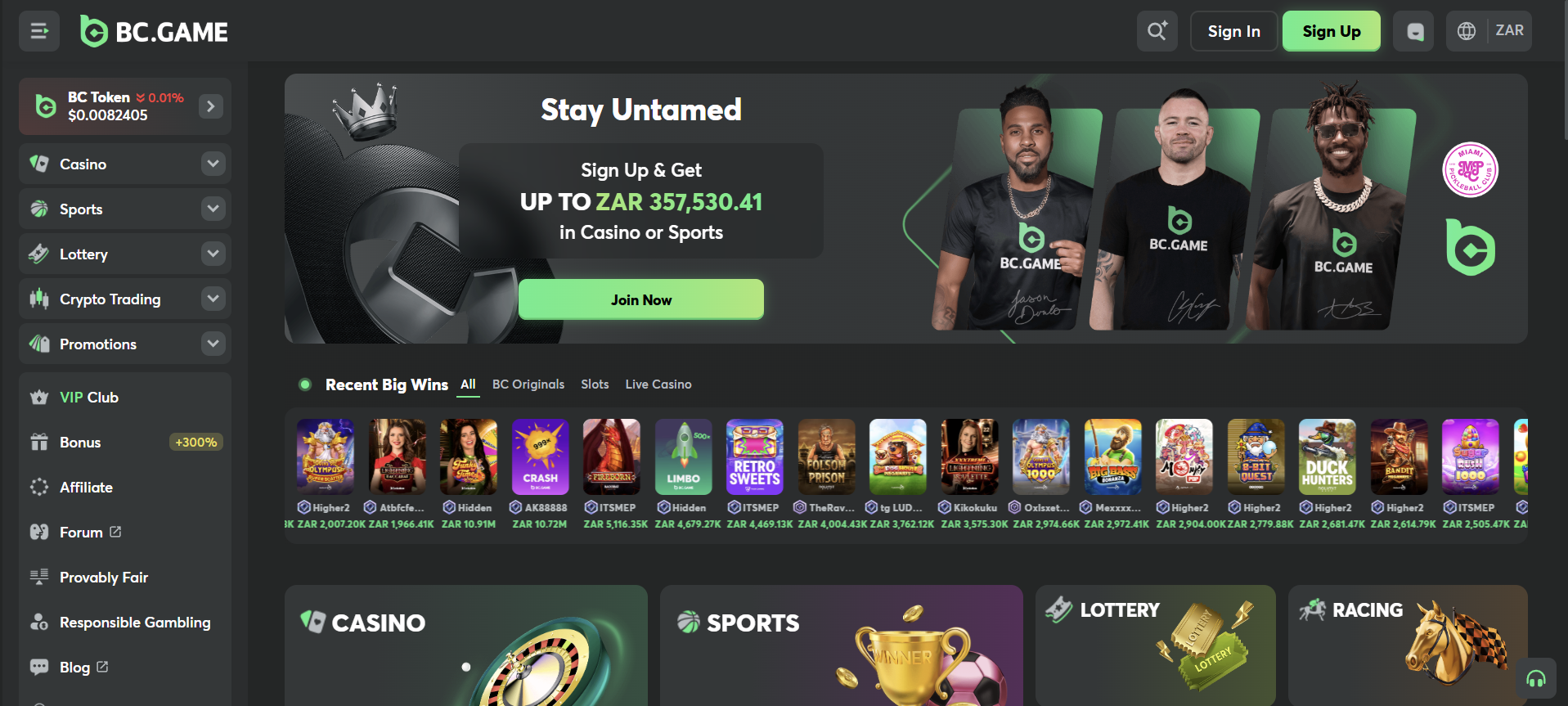 BC.Game Homepage
