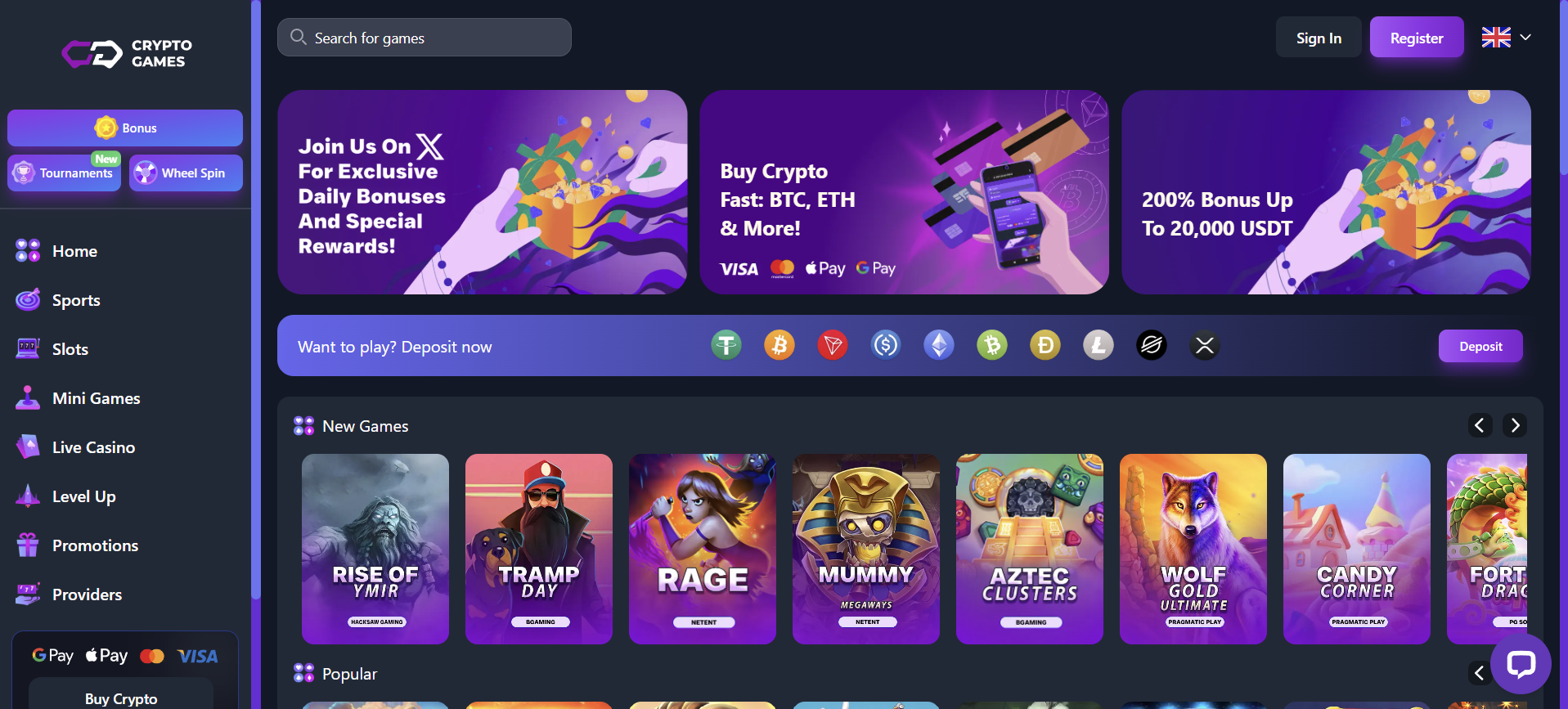 Crypto-Games Homepage Crypto-Games Homepage